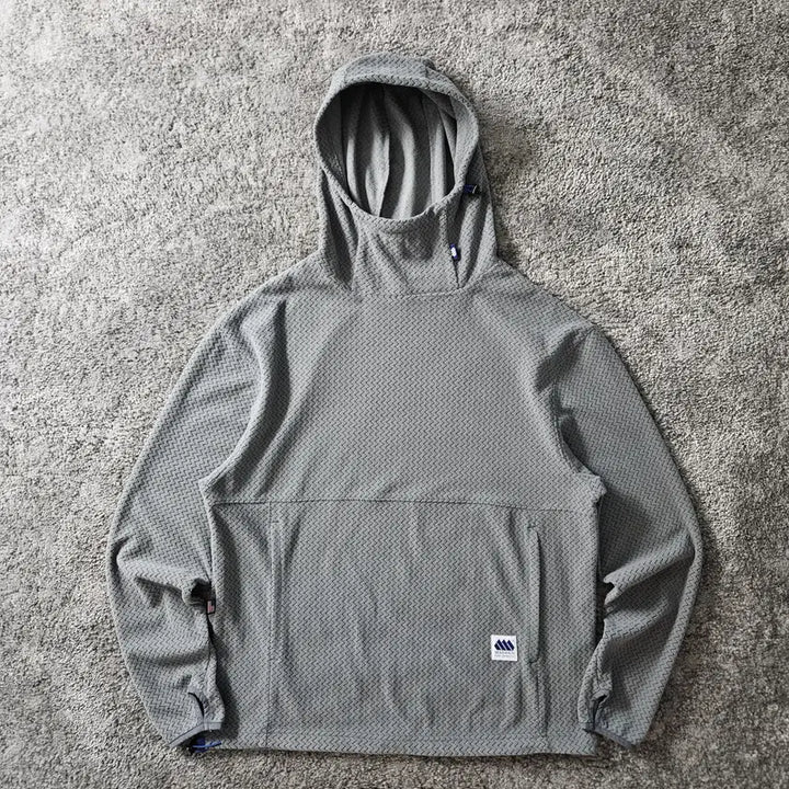 [BUNJANG] MADDEN Grey Patterned Long Sleeve Hoodie / [무료배송] MADDEN 긴팔 후드티