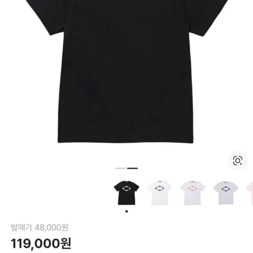[BUNJANG] Mischief Rhombus Blur Basic Short Sleeve T-Shirt / 미스치프 롬버스 블러 베이직 반팔