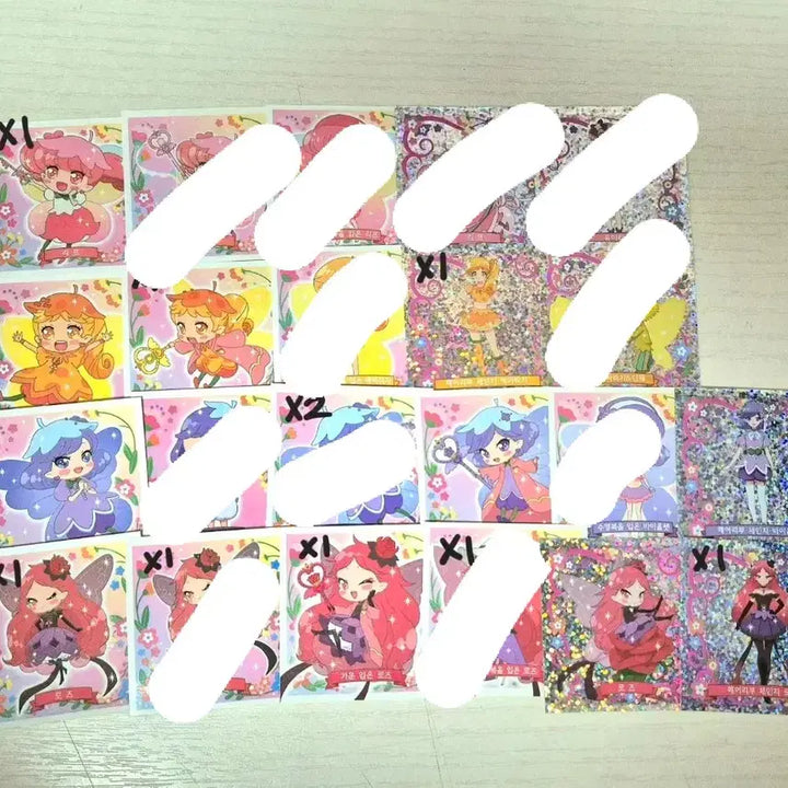 [BUNJANG] Fairy Ruru Stickers Bundle Set (130 pcs) / 장당 200원)) 페어리루 스티커 레어 노멀 고전완구 개별 일괄