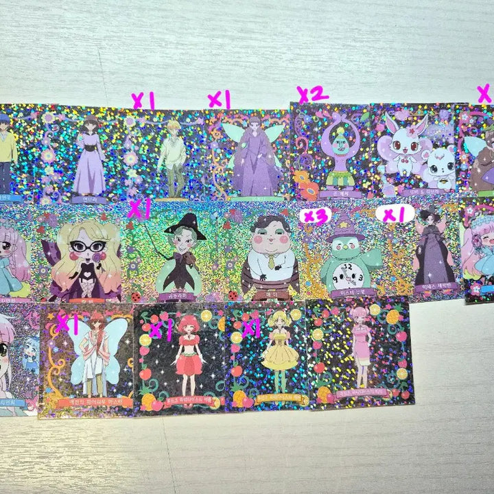 [BUNJANG] Fairy Ruru Stickers Bundle Set (130 pcs) / 장당 200원)) 페어리루 스티커 레어 노멀 고전완구 개별 일괄
