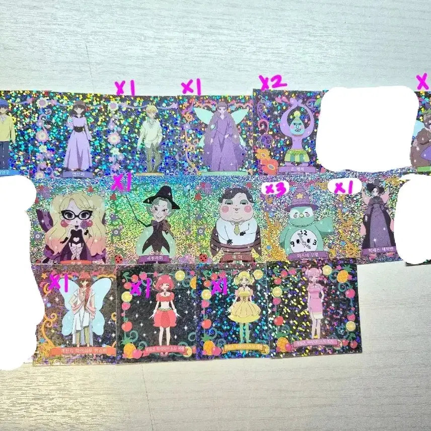 [BUNJANG] Fairy Ruru Stickers Bundle Set (130 pcs) / 장당 200원)) 페어리루 스티커 레어 노멀 고전완구 개별 일괄