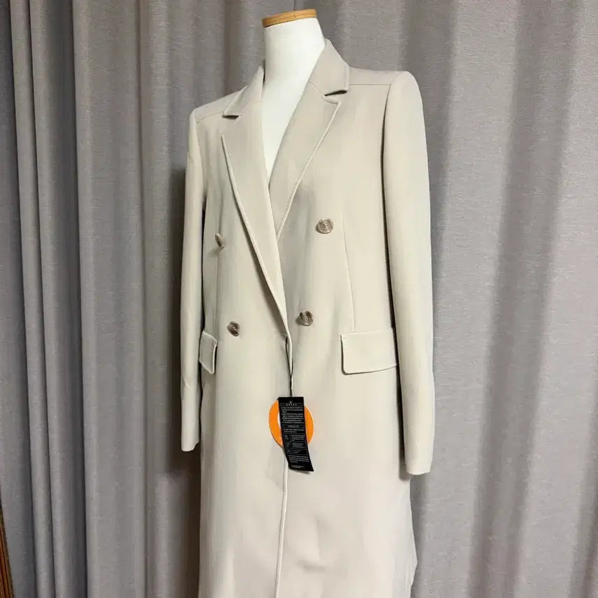 [BUNJANG] Beige Double Long Trench Coat / 새상품) 베이지 더블 롱 코트 트렌치 코트 (~66)