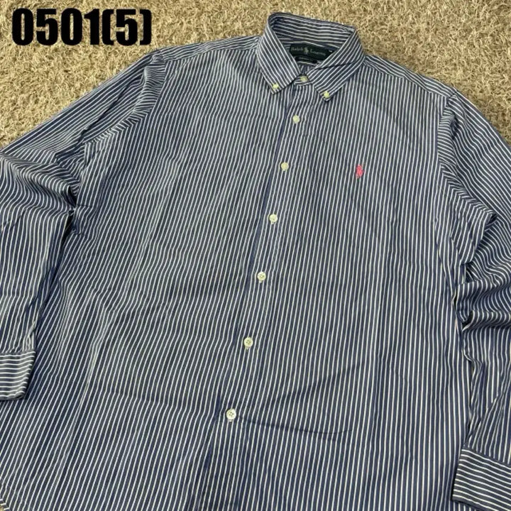 [BUNJANG] Polo Ralph Lauren Striped Shirt / 폴로 랄프로렌 스트라이프 셔츠 남방