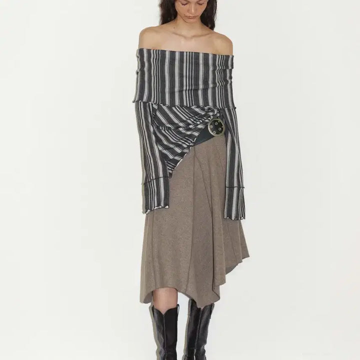[BUNJANG] PolyuSEM Wrap Skirt / 폴리수엠 랩 미디 스커트