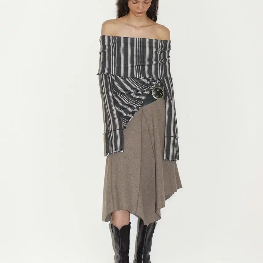 [BUNJANG] PolyuSEM Wrap Skirt / 폴리수엠 랩 미디 스커트