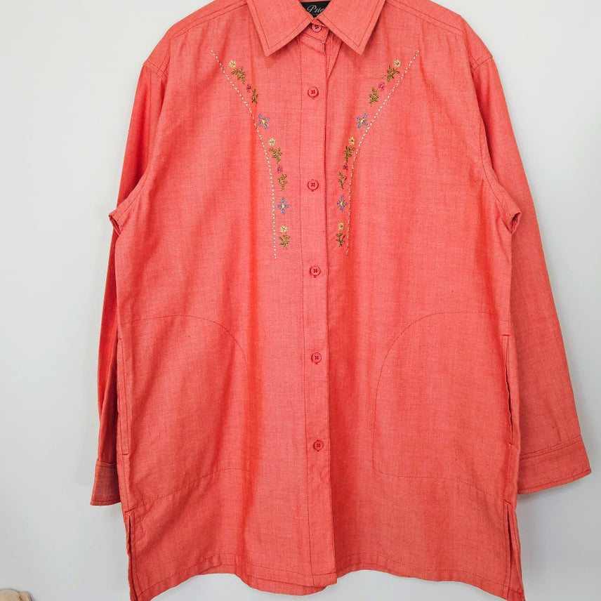 [BUNJANG] Heerdingdong Embroidered Long Collar Shirt / 딩동 :) 자수 롱 카라 셔츠9
