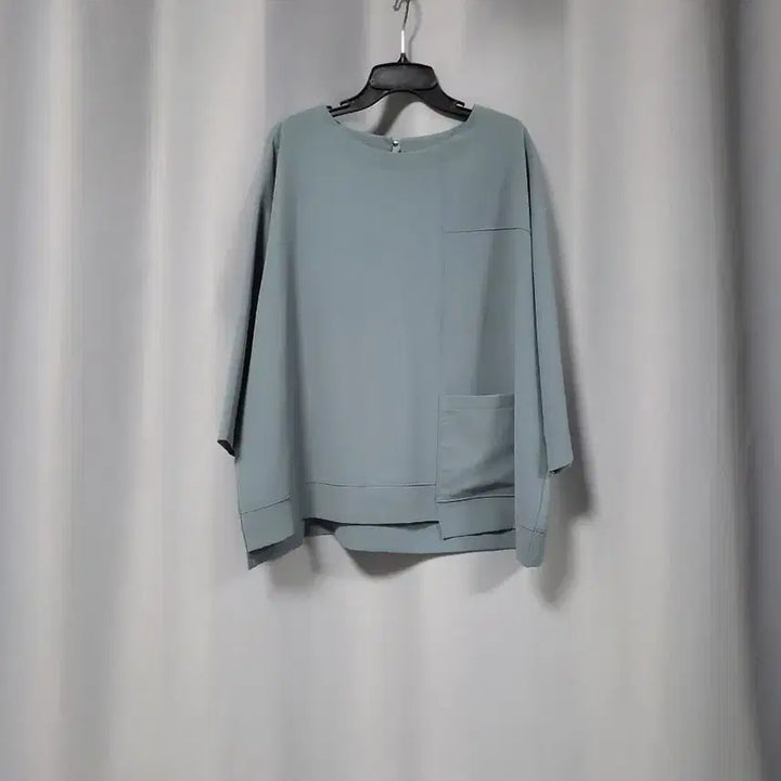 [BUNJANG] Pocket 7-Sleeve Blouse / 포켓 7부소매 티 블라우스