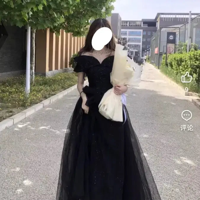[BUNJANG] Black Graduation Dress Rental / 졸업사진 검정 드레스 대여 보증금 x