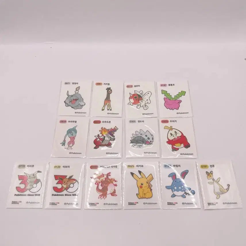 [BUNJANG] Pokemon 30th Anniversary Sticker Bundle Set / 포켓몬 30주년 띠부씰 및 일괄
