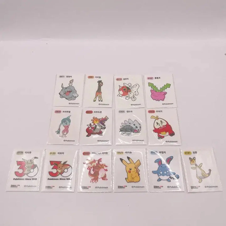 [BUNJANG] Pokemon 30th Anniversary Sticker Bundle Set / 포켓몬 30주년 띠부씰 및 일괄