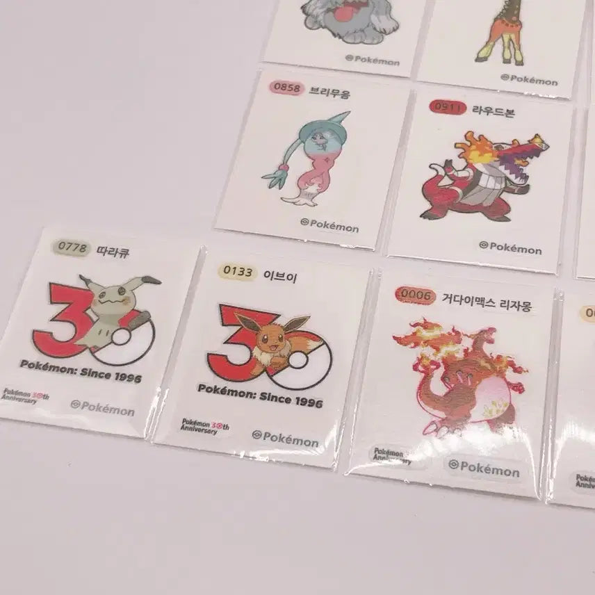 [BUNJANG] Pokemon 30th Anniversary Sticker Bundle Set / 포켓몬 30주년 띠부씰 및 일괄