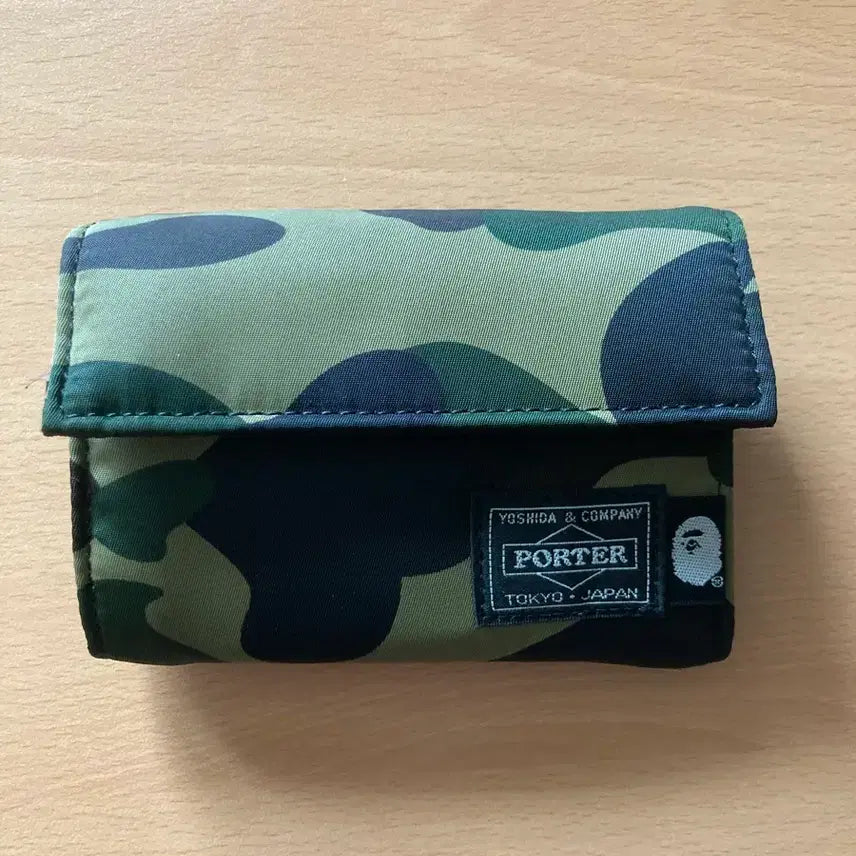 [BUNJANG] Porter x BAPE First Camo Wallet Green / 포터 x 베이프 퍼스트 카모 월렛 그린 지갑
