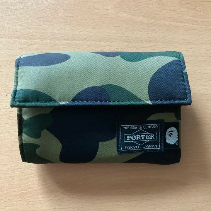 [BUNJANG] Porter x BAPE First Camo Wallet Green / 포터 x 베이프 퍼스트 카모 월렛 그린 지갑