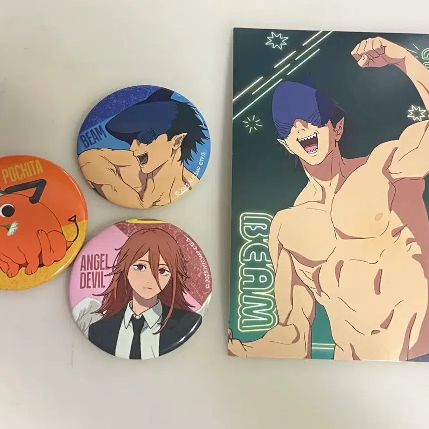 [BUNJANG] Chainsaw Man Pochita, Beam, Angel Pin Badge / 체인소맨 빔,천사,포치타 뱃지 (개당)