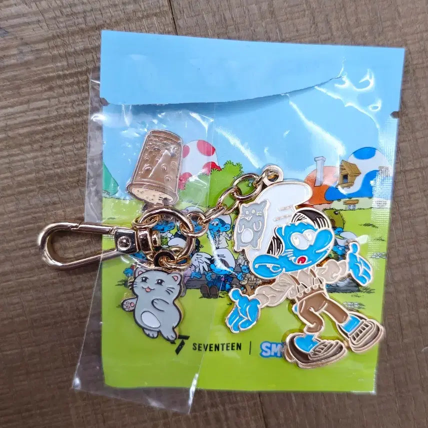 [BUNJANG] Seventeen Jun Smurf Collaboration Keychain / 세븐틴 스머프 키링 준 jun svt seventeen