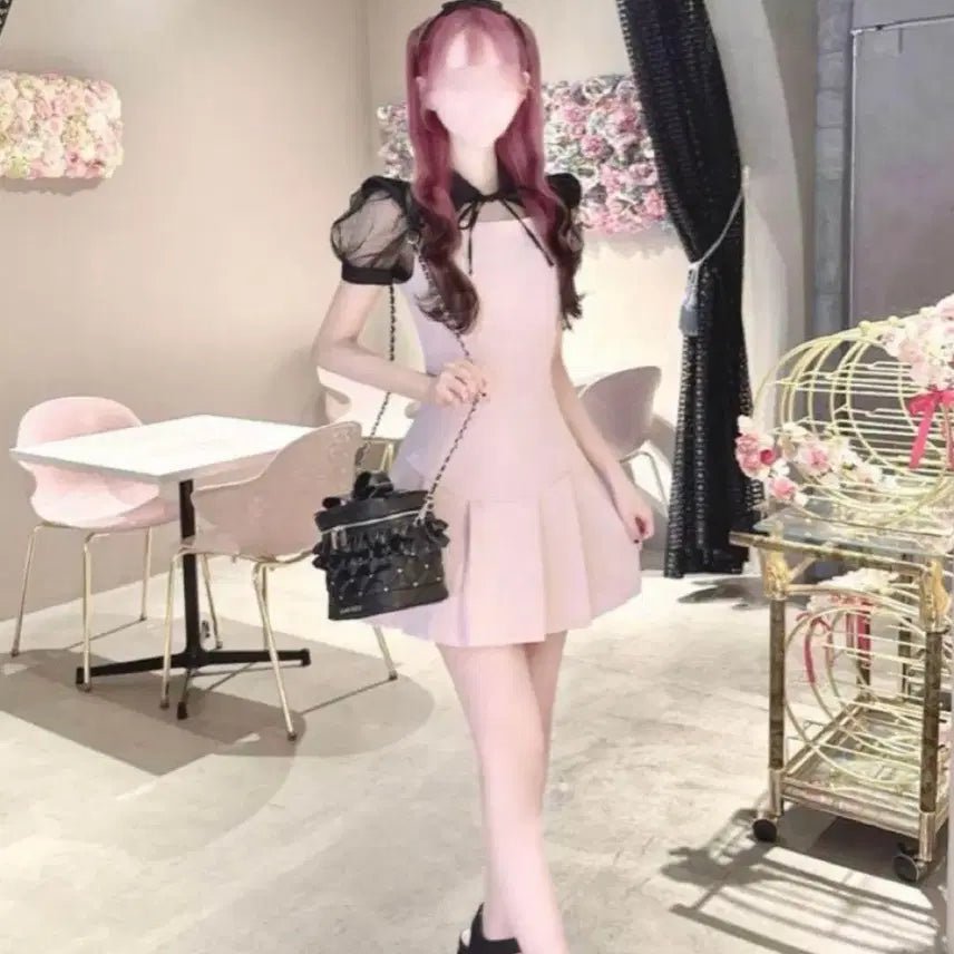 [BUNJANG] Honey Mew Dot Collar Dress / Honey mew 허니뮤 도트 카라 원피스