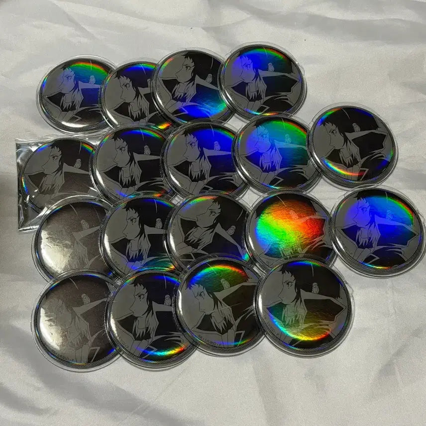 [BUNJANG] Bungo Stray Dogs Ryunosuke Akutagawa Hologram Can Badge Bundle Set / 문스독 아쿠타가와 홀로그램 캔뱃지