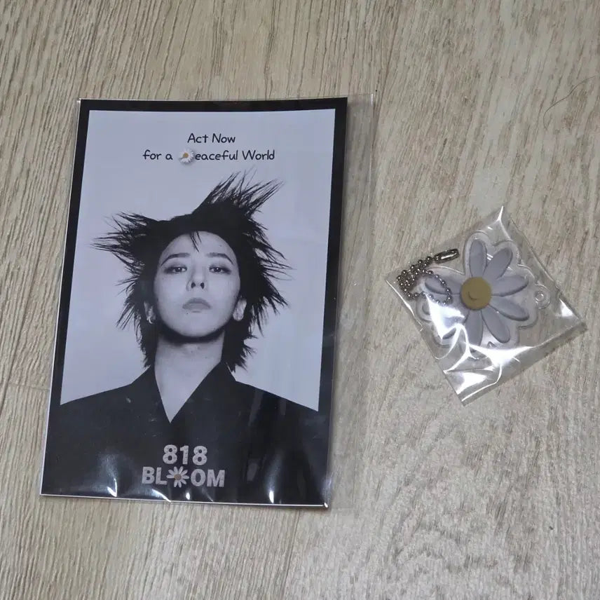 [BUNJANG] G-Dragon GD 818 BLOOM Poster Postcard Keychain Set / 지드래곤 GD 옥스포드 818 BLOOM 포스터 엽서,키링