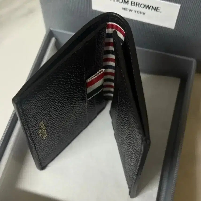 [BUNJANG] Thom Browne Black Pebble Leather Cardholder / 톰브라운 블랙 페블 카드지갑