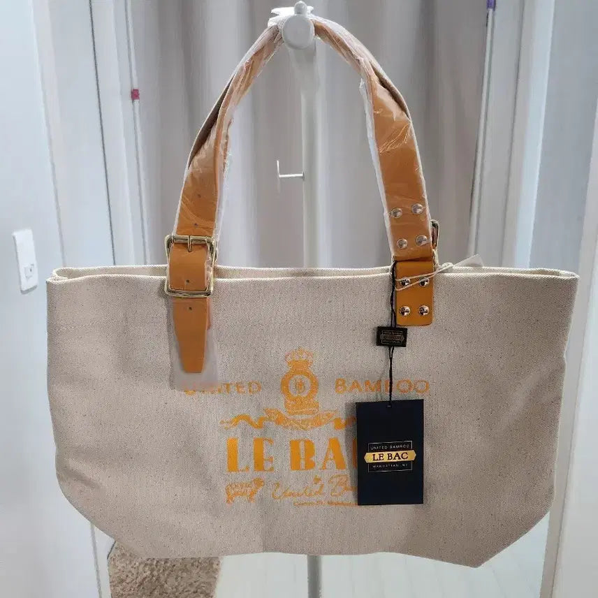 [BUNJANG] Le Bac Canvas Tote Bag Ivory / 르백 Le Bac 캔버스 토트백 아이보리