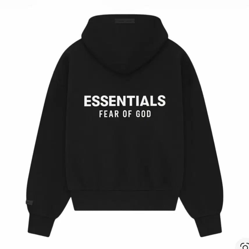 [BUNJANG] Fear of God Essentials Zip-Up Hoodie Vintage Black / 피어오브갓 에센셜 후드집업 s 빈티지블랙