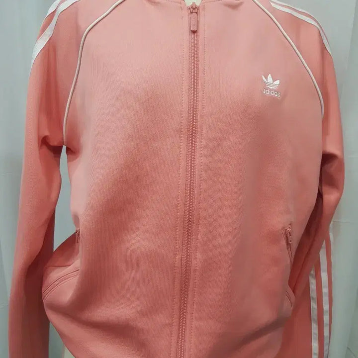 [BUNJANG] Adidas Pink Three-Stripes Track Top / 아디다스 핑크색 삼선 트랙탑