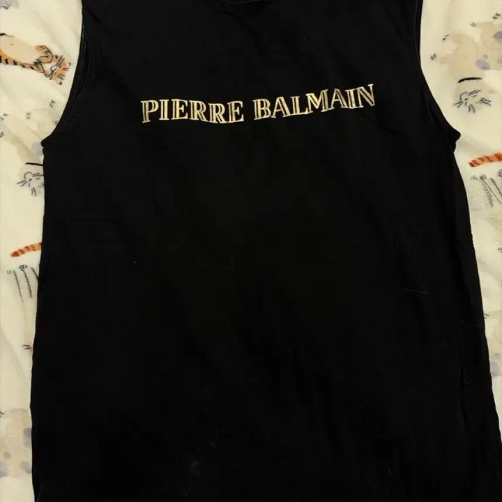 [BUNJANG] Pierre Balmain Black Sleeveless T-Shirt / 정품 피에르발망 블랙 민소매 티셔츠