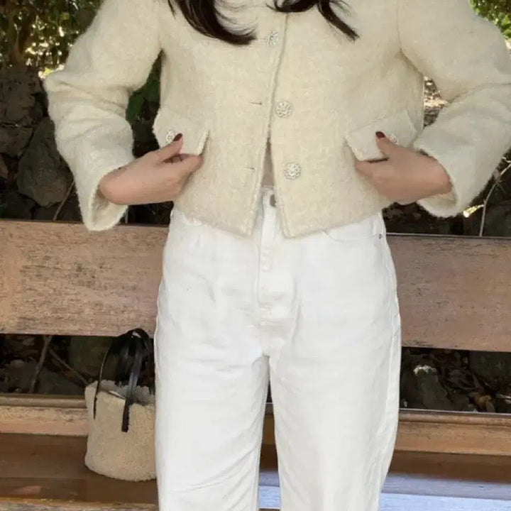[BUNJANG] Ondemin Wool Tweed Jacket / 온드민 울 트위드 자켓