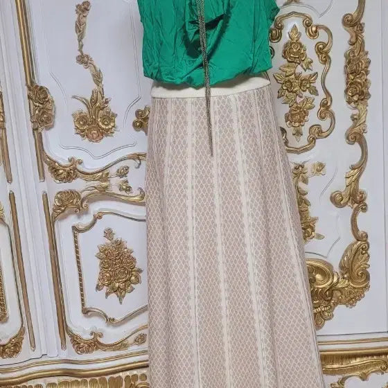 [BUNJANG] JULL-LO Knit Long Skirt Beige / JULL-LO 줄로그 니트 롱 스커트 베이지