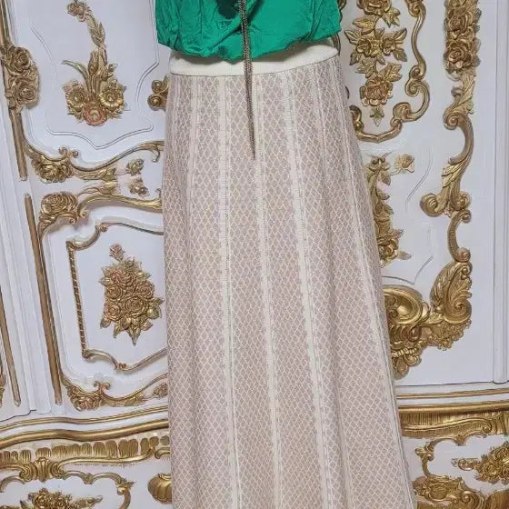[BUNJANG] JULL-LO Knit Long Skirt Beige / JULL-LO 줄로그 니트 롱 스커트 베이지