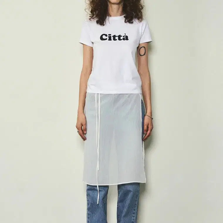 [BUNJANG] SITA Layered Wrap Skirt White / 씨타 레이어드 랩 스커트 화이트