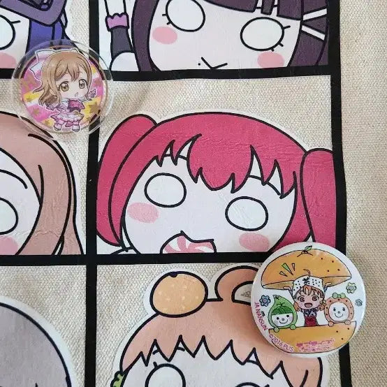 [BUNJANG] Love Live! Canvas Tote Bag + 2 Badges Set / 러브라이브 캔버스 토트백 + 뱃지2개증정