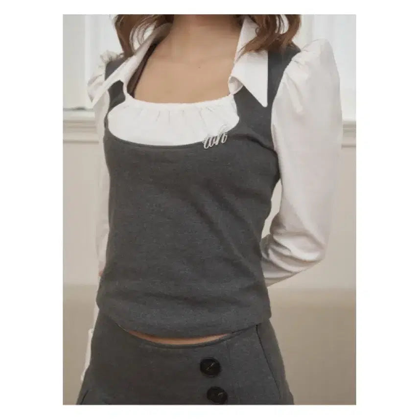 [BUNJANG] TOH Dolly Charcoal Top / toh 티오에이치 돌리 탑 dolly 차콜 인스타블마디브디자이너