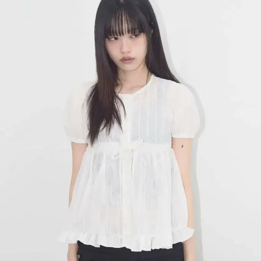 [BUNJANG] Fancy Club Shirring Puff Blouse / 새상품) 팬시클럽 셔링 퍼프 블라우스