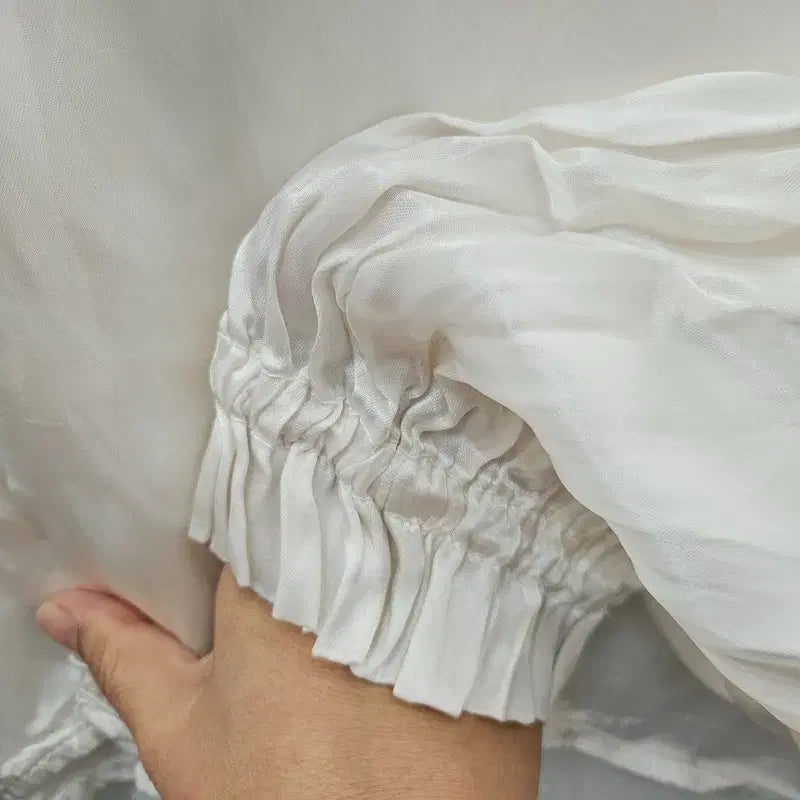 [BUNJANG] Vintage White Blouse (Size 77/88) / 블라우스 여 77/88 J6233