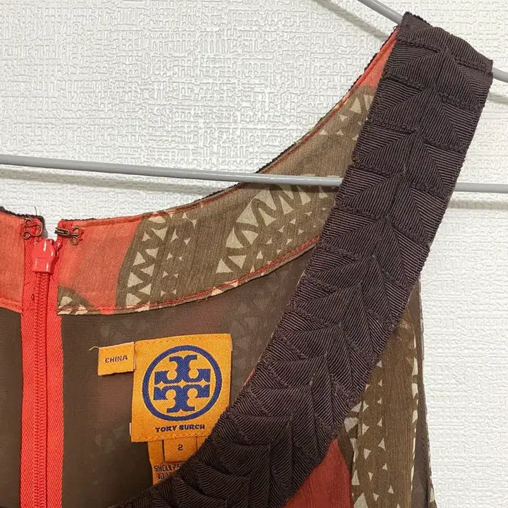 [BUNJANG] Tory Burch Silk Dress Brown Pattern / 토리버치 실크 원피스