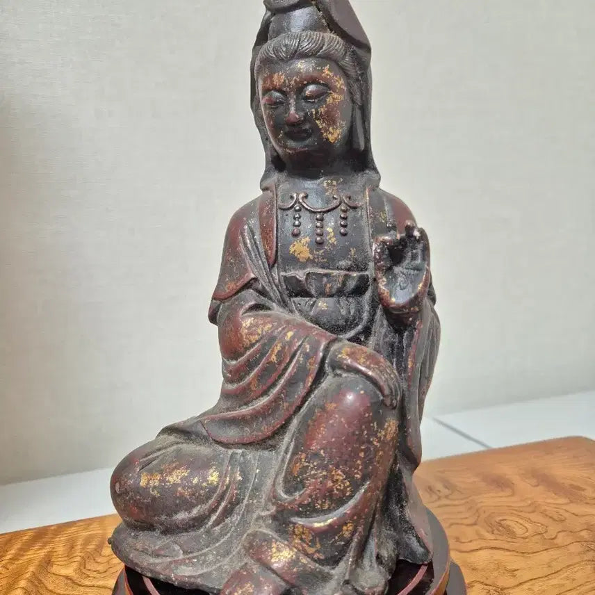 [BUNJANG] Gwanseumbosal Iron Statue / 관세음보살 좌상 불상