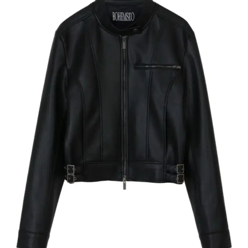[BUNJANG] Bohemian Seoul Matte Leather Biker Jacket / 보헤미안 서울 매트 레더 바이커 자켓