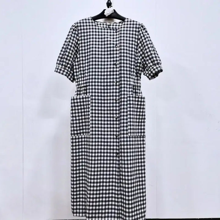 [BUNJANG] Bymin Puff Check Dress / 바이민 퍼프 체크 원피스