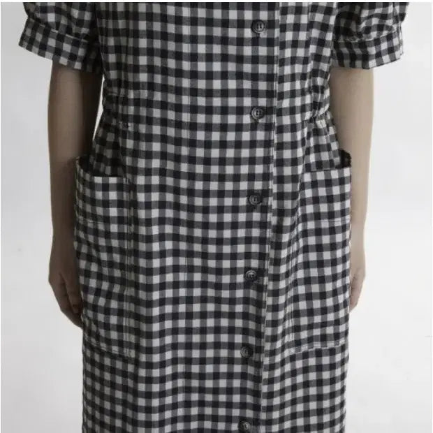 [BUNJANG] Bymin Puff Check Dress / 바이민 퍼프 체크 원피스