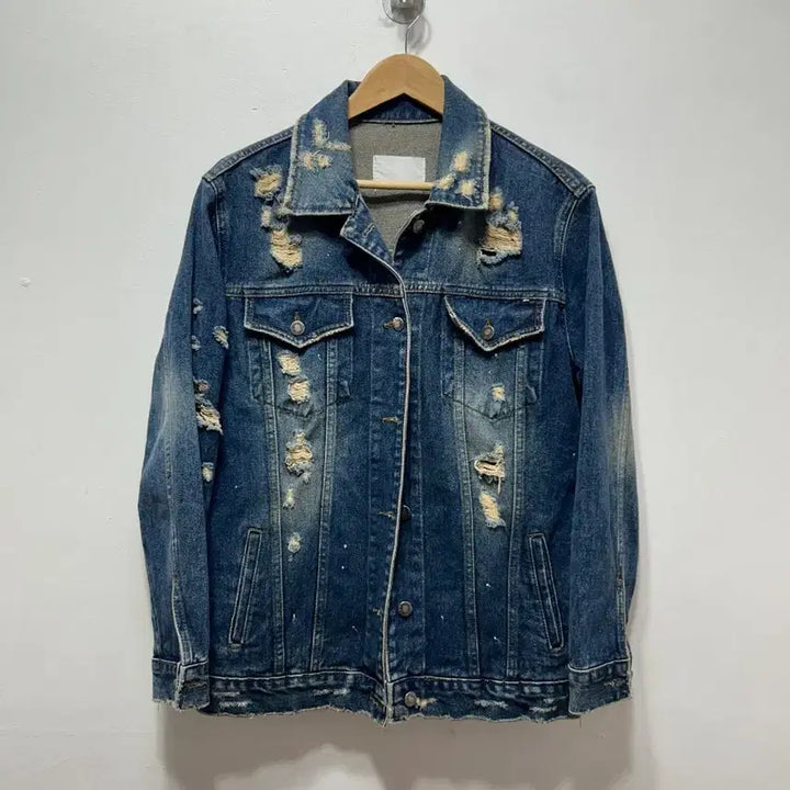[BUNJANG] Denim Jacket / 데미지 워싱 데님 자켓 청자켓 M