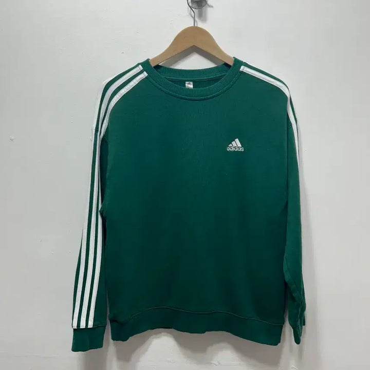 [BUNJANG] Adidas Three-Stripes Sweatshirt Green M / 아디다스 삼선 맨투맨 그린 M