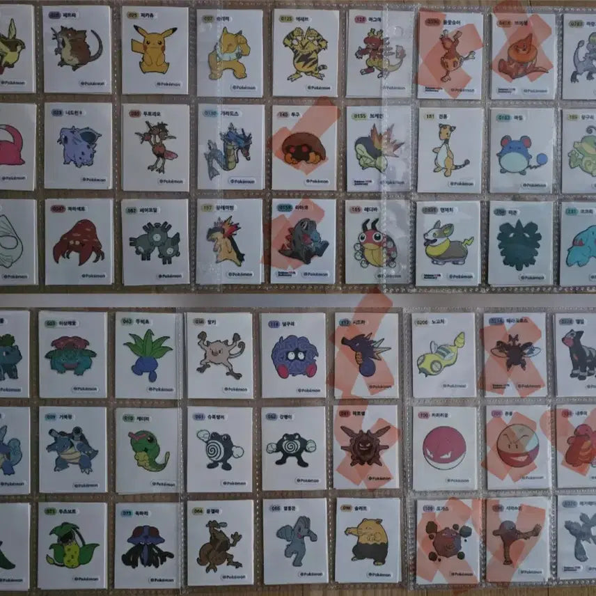 [BUNJANG] Pokemon Stickers 78-Piece Bundle / 포켓몬스터 띠부실 48장