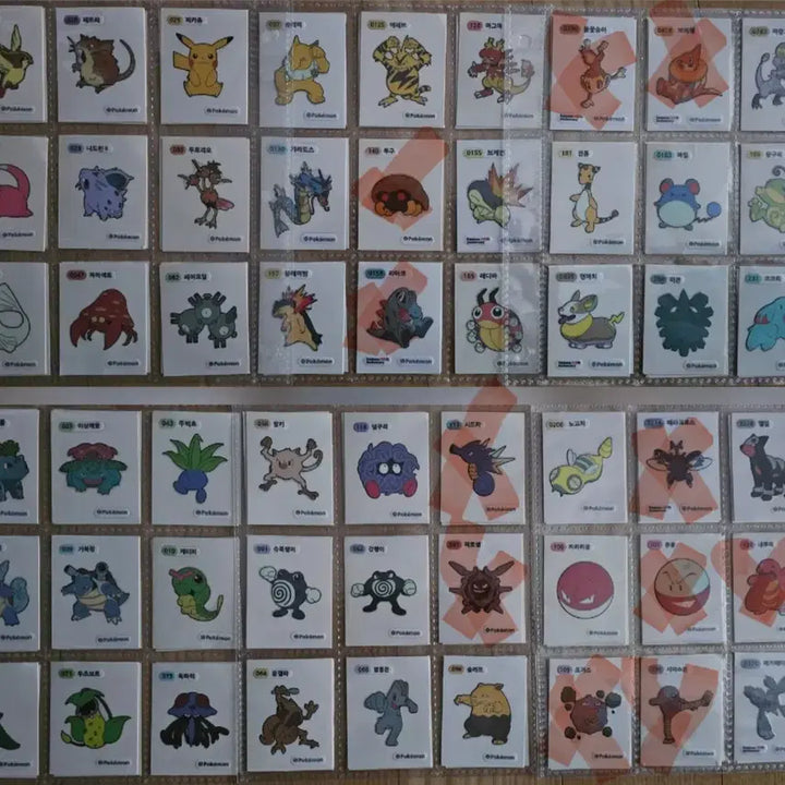 [BUNJANG] Pokemon Stickers 78-Piece Bundle / 포켓몬스터 띠부실 48장
