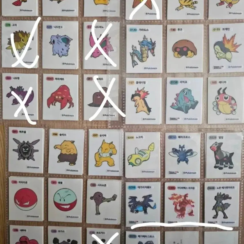 [BUNJANG] Pokemon Stickers 78-Piece Bundle / 포켓몬스터 띠부실 48장