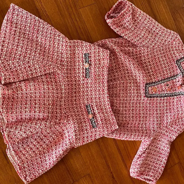 [BUNJANG] Maje Tweed Two-Piece Set Pink / 마쥬 투피스 셋업