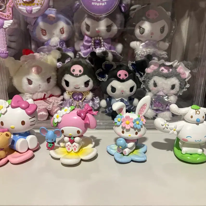 [BUNJANG] Sanrio Spring Flower Figure Bundle Set: Hello Kitty, My Melody, Wish Me Mell, Cinnamoroll / 탑토이 산리오 스프링 플라워 피규어 헬로키티 마이멜로디 위시미멜 시나모롤