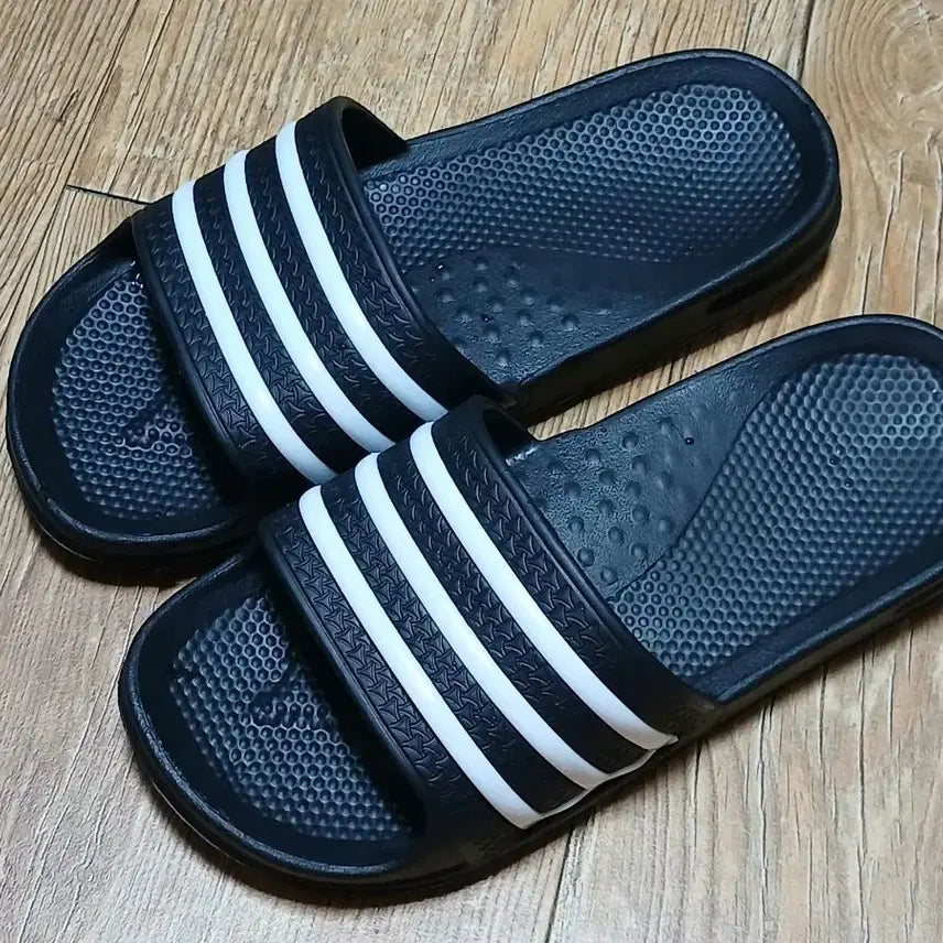 [BUNJANG] EVA Three-Stripe Slippers Black 240 / EVA 삼선 슬리퍼 블랙 240