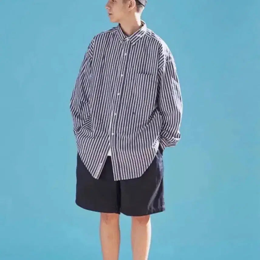 [BUNJANG] nanamica Big Button Down Wind Shirt L / 나나미카 빅버튼다운 윈드셔츠 L 떨이요