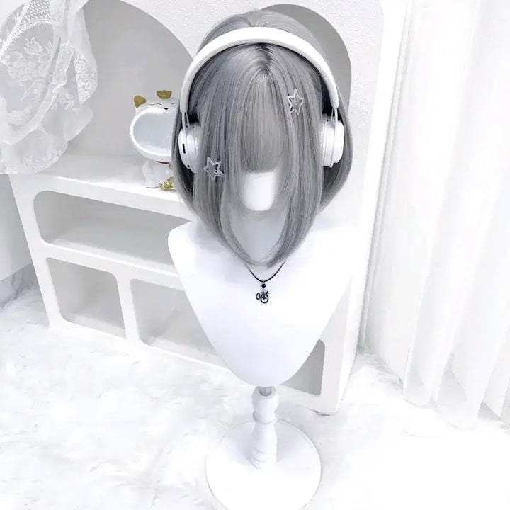 [BUNJANG] Short Silver Wig / 단발 은색 가발